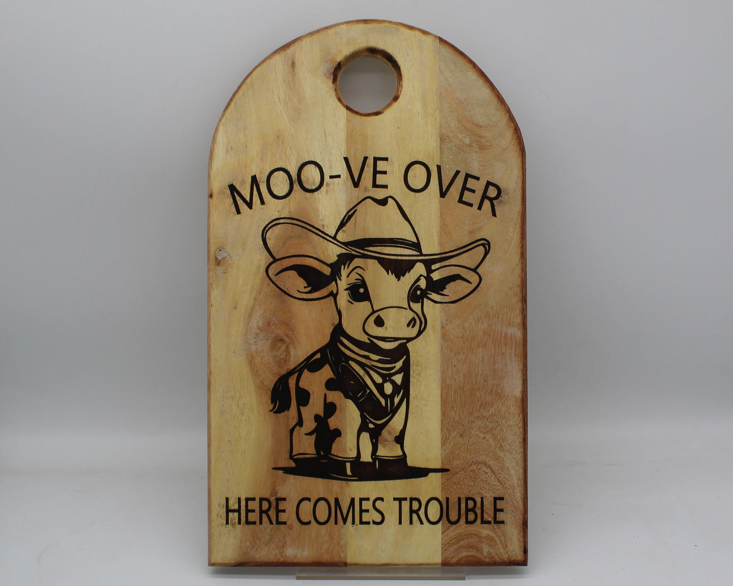 Arch Shaped Cow - Moo-ve Over Chopping Board