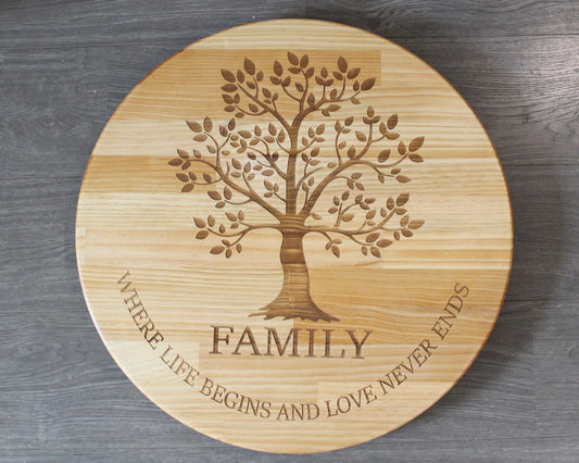 Lazy Susan Family Where Life Begins - extra large 60cm