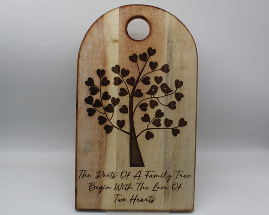 Arch Shaped Family Tree Chopping Board