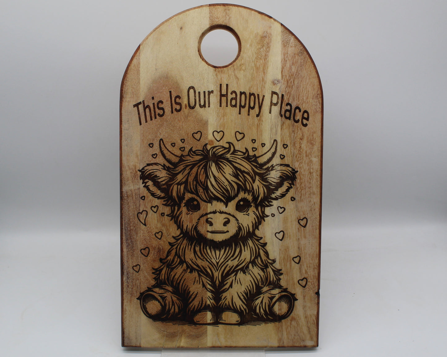 Arch Shaped Cow - This Is Our Happy Place Chopping Board