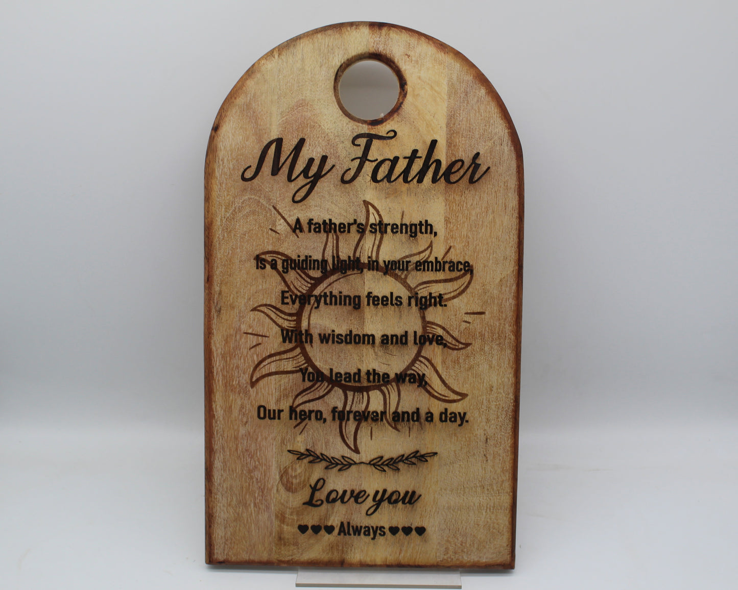 Arch Shaped Male - My Father Chopping Board