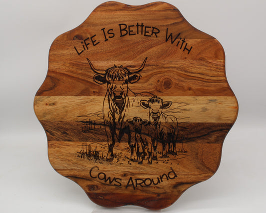 Wave Shaped Cows - Life Is Better With Cows Around
