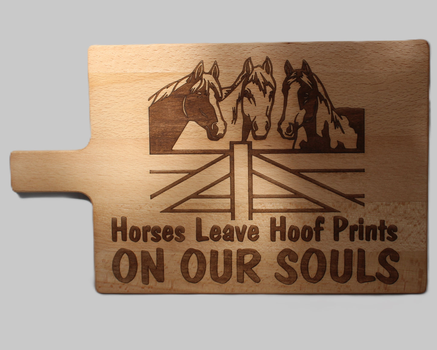 Horses Leave Hoof Prints Design Serving Board