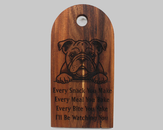 Arch Shaped Every Snack Serving Board - Bulldog