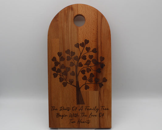 Arch Shaped Family Tree Serving Board