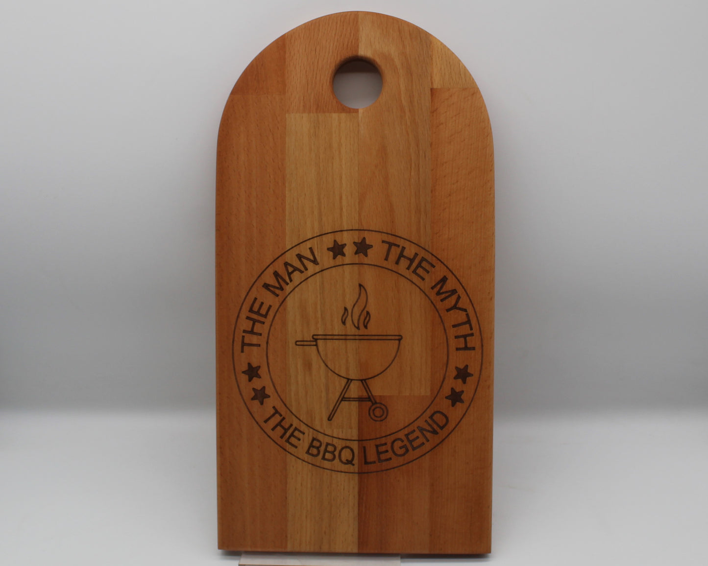 Arch Shaped Male - The Man, The Myth, The BBQ Legend Serving Board