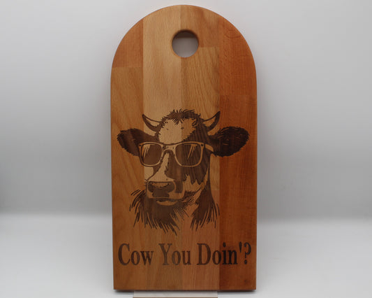 Arch Shaped Cow - Cow You Doin' Serving Board