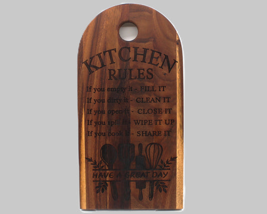 Arch Shaped Kitchen - Rules Serving Board