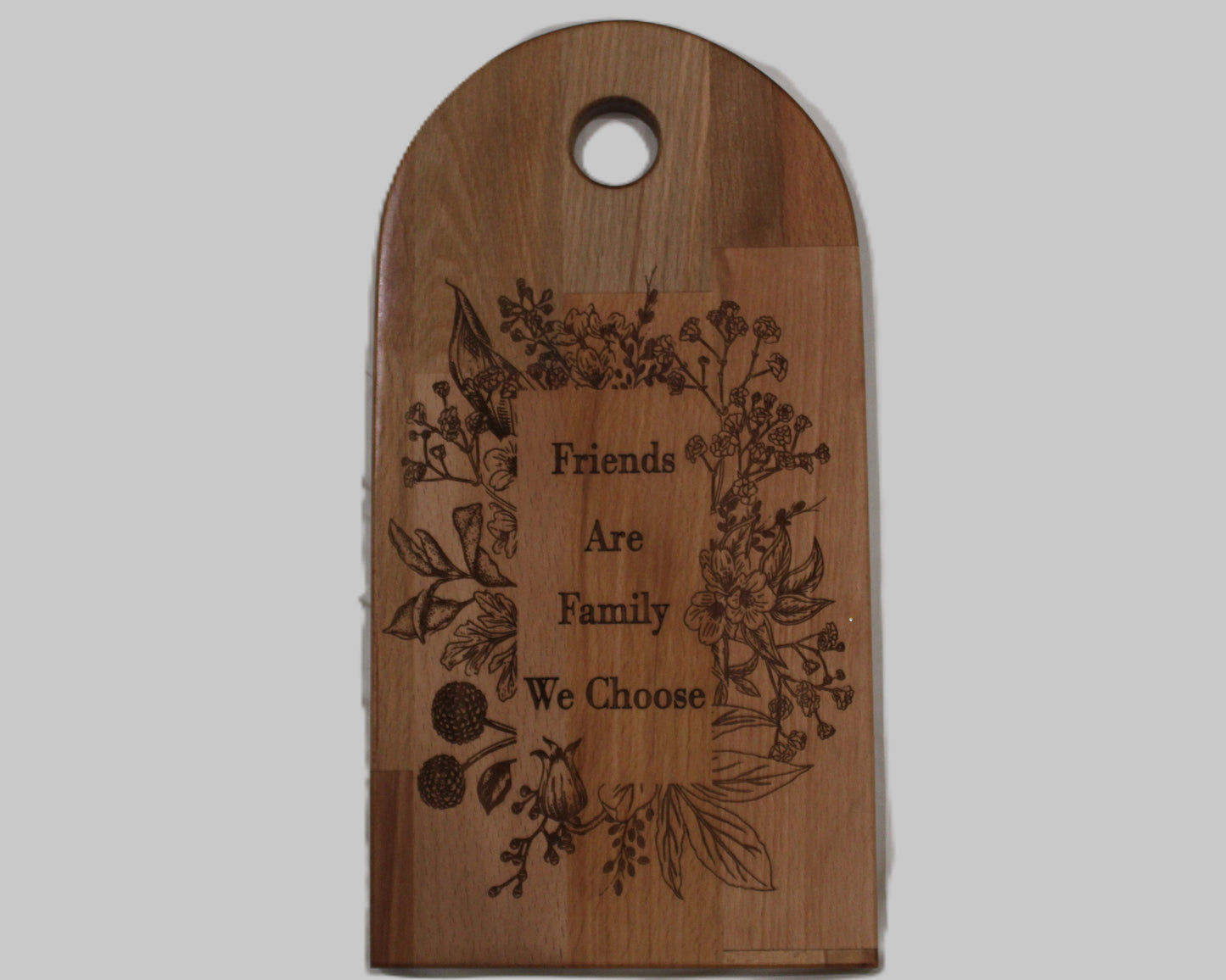 Arch Shaped Friends Are Family Serving Board