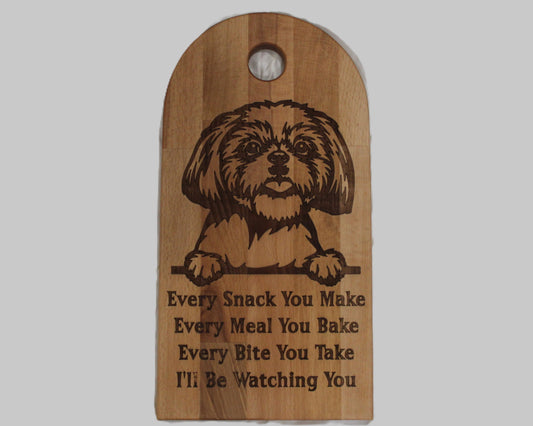 Arch Shaped Every Snack Serving Board - Shih Tzu