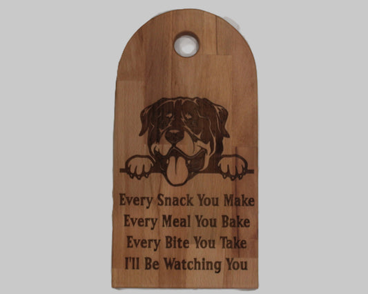 Arch Shaped Every Snack Serving Board - Rottweiler