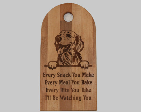 Arch Shaped Every Snack Serving Board - Golden Retriever