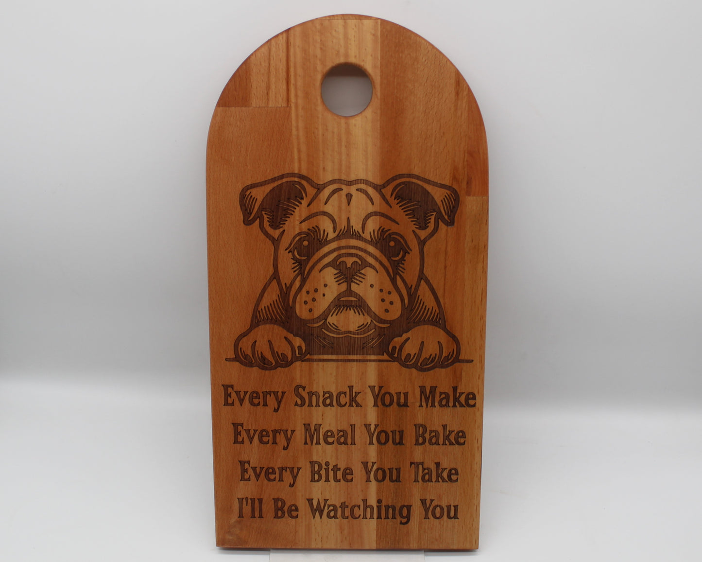 Arch Shaped Every Snack Serving Board - Bulldog