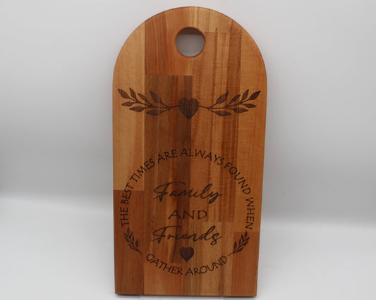 Arch Shaped Family and Friends Serving Board