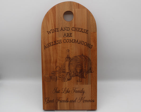 Arch Shaped Wine - Wine and Cheese Are Ageless Companions Serving Board