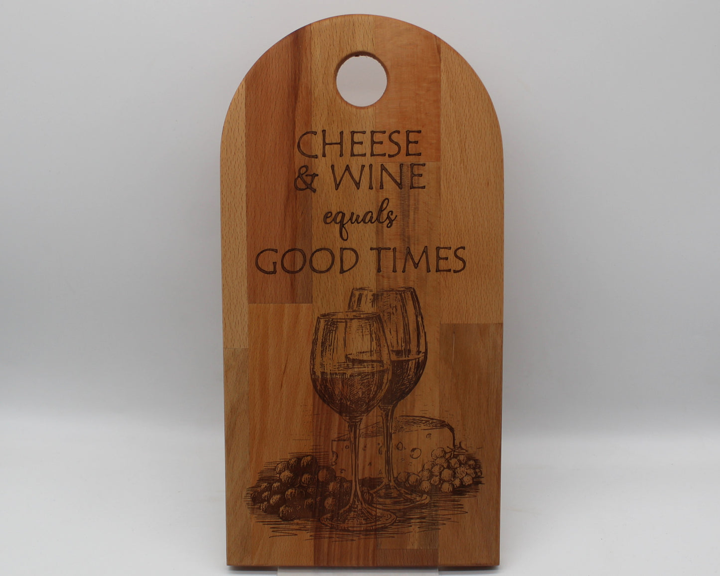 Arch Shaped Wine - Wine & Cheese Equals Serving Board