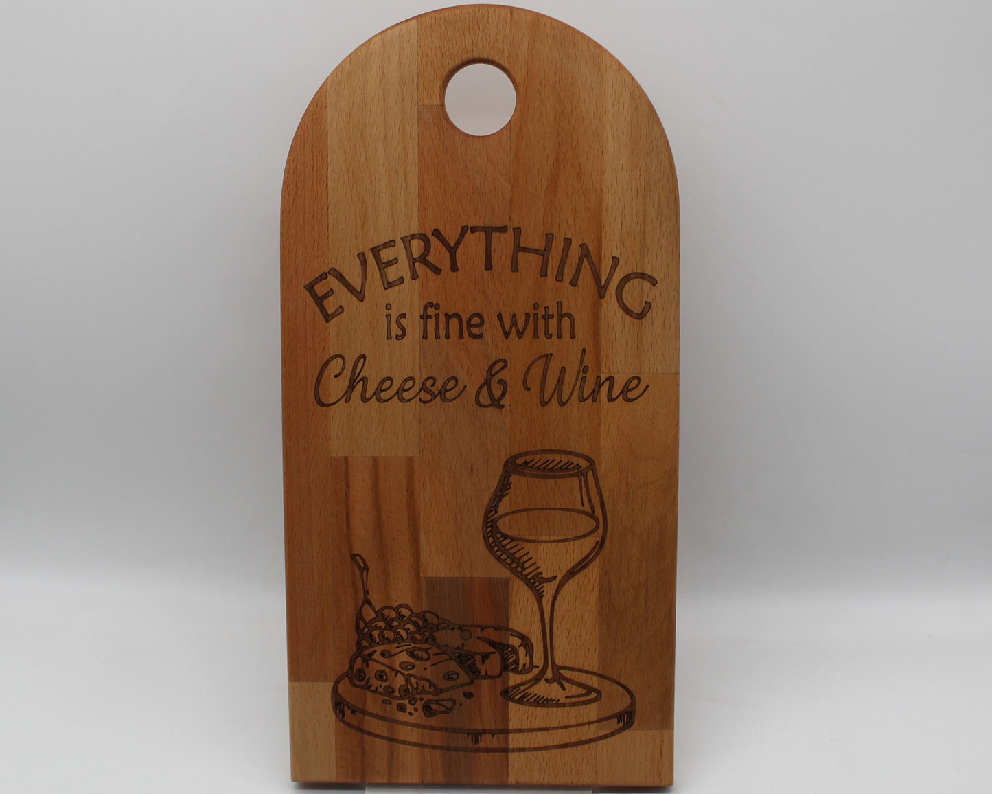 Arch Shaped Wine - Everything Is Fine Serving Board