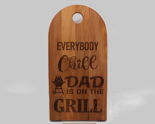 Arch Shaped Male - Everybody Chill Serving Board