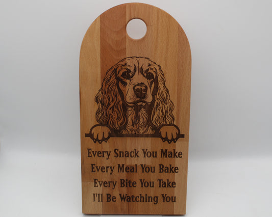 Arch Shaped Every Snack Serving Board - Cocker Spaniel