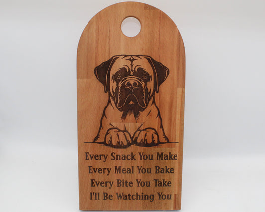 Arch Shaped Every Snack Serving Board - Bullmastiff