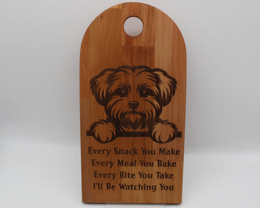 Arch Shaped Every Snack Serving Board - Maltese Terrier