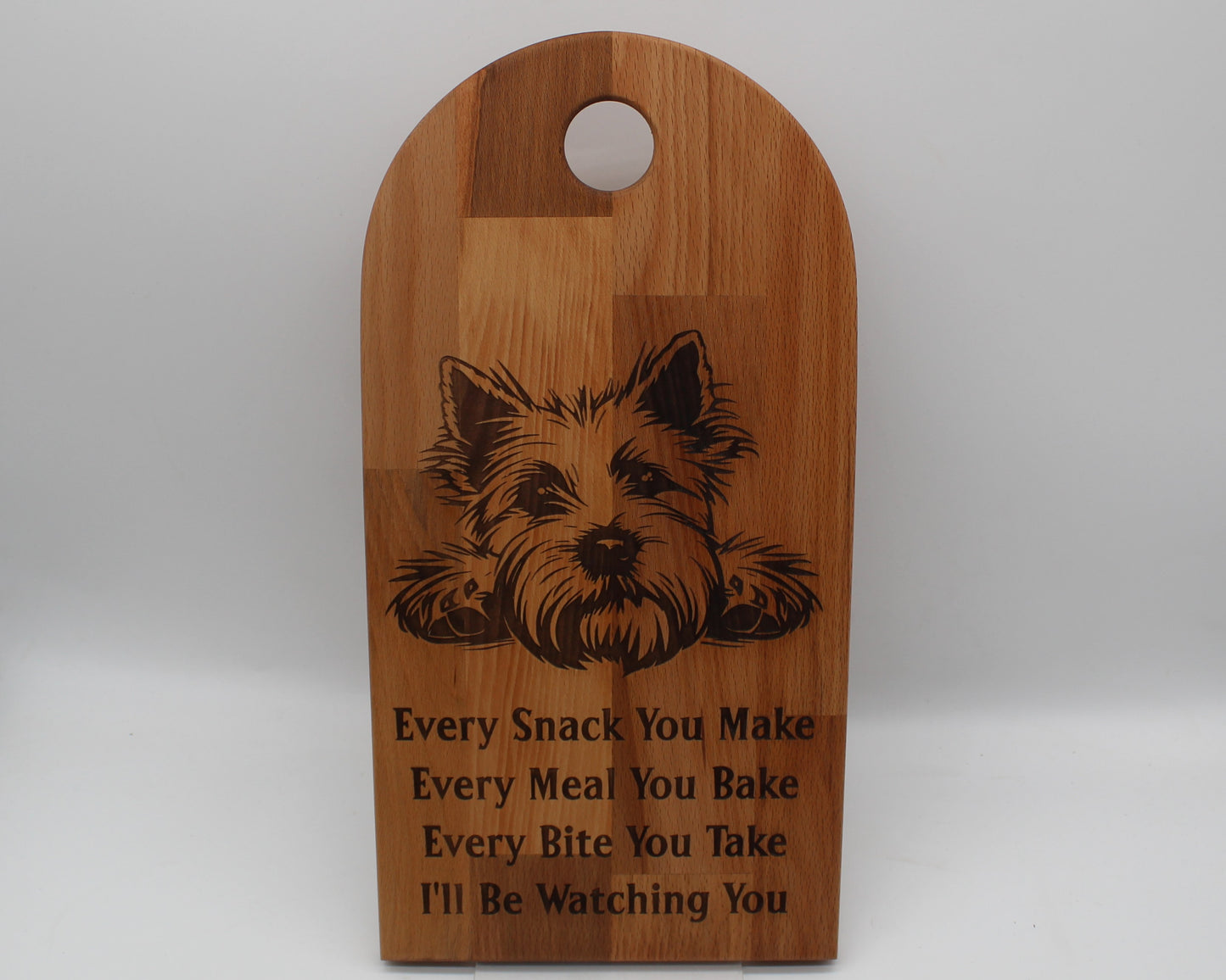 Arch Shaped Every Snack Serving Board - West Highland White Terrier