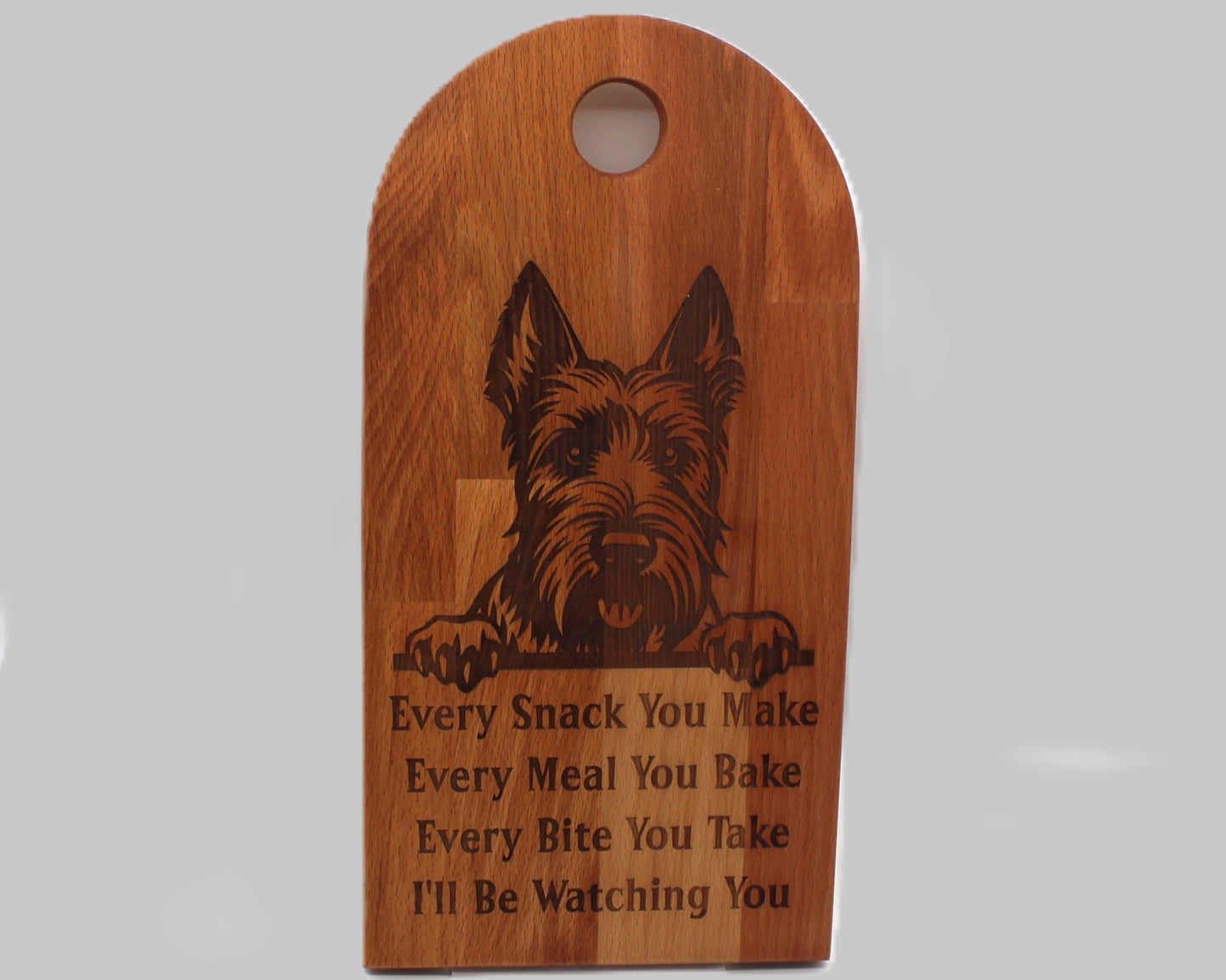 Arch Shaped Every Snack Serving Board - Scottish Terrier