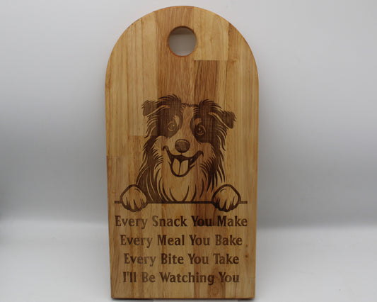 Arch Shaped Every Snack Serving Board - Australian Shepherd 2