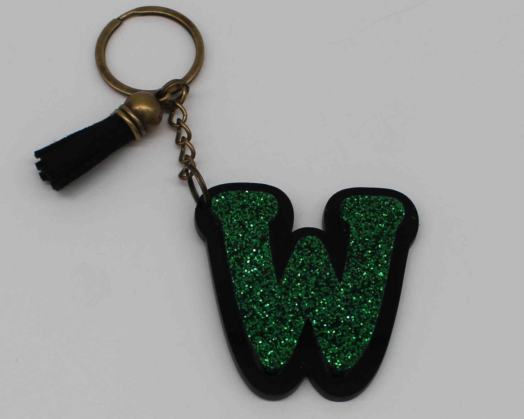 Glitter Letter Keychain - Haisley Design