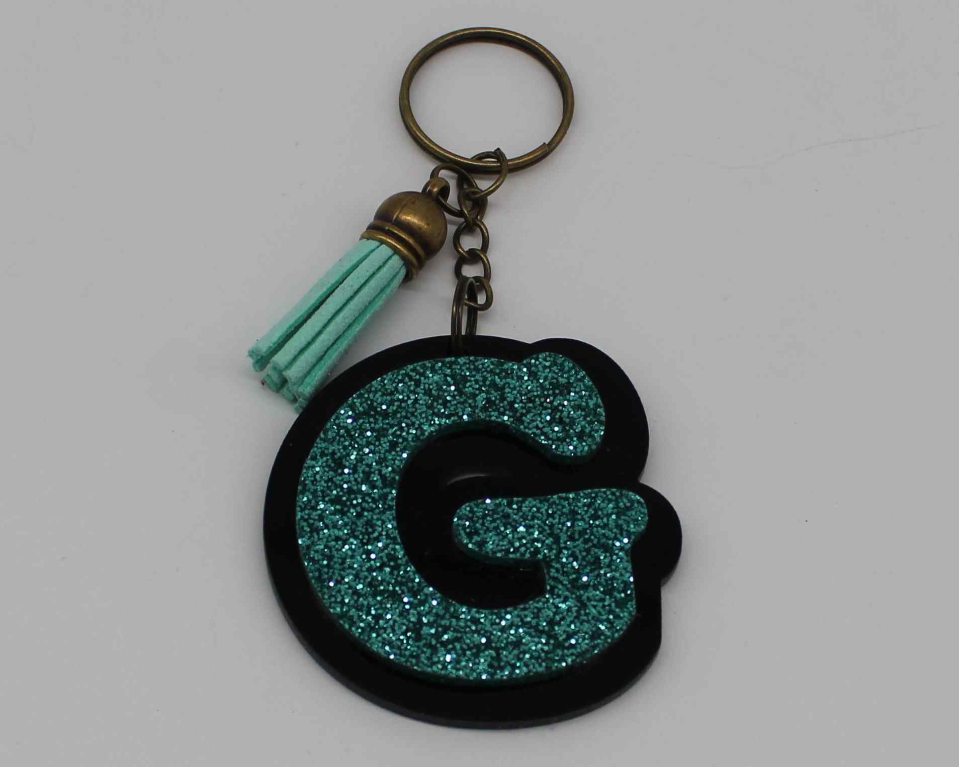 Glitter Letter Keychain - Haisley Design