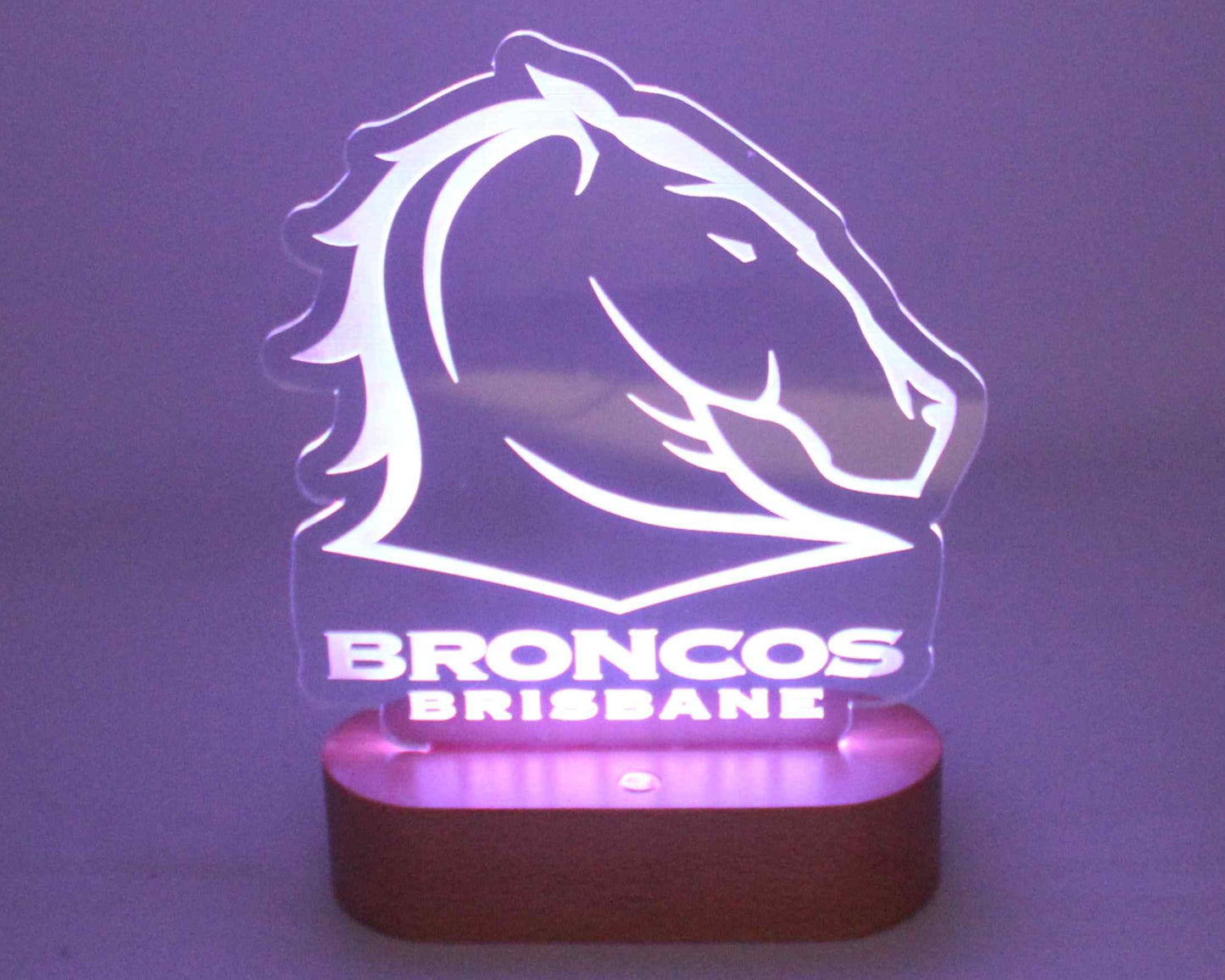 NRL Display Night Light Broncos - Haisley Design