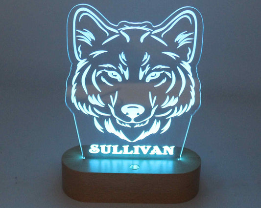 Wolf Night Light personalised - Haisley Design