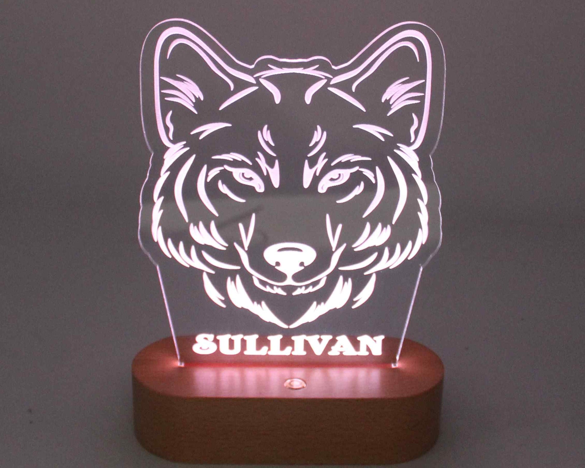 Wolf Night Light personalised - Haisley Design