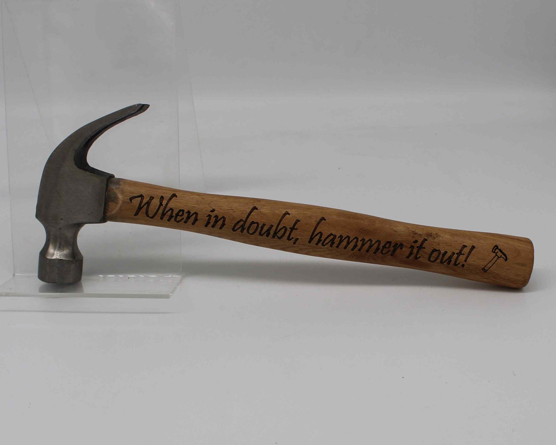 Engraved saying hammers - Haisley design