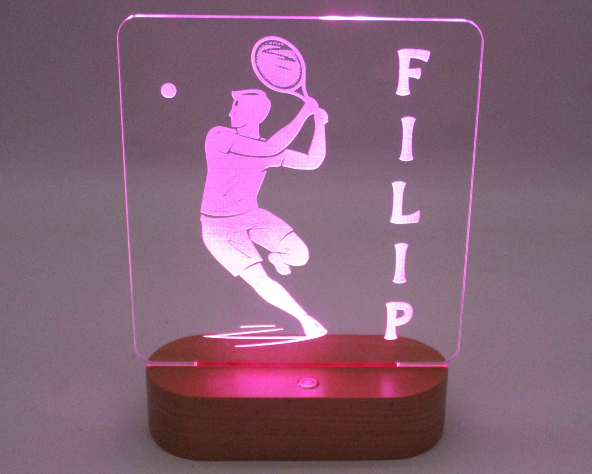 Tennis Player Night Light Personalised - Haisley Design