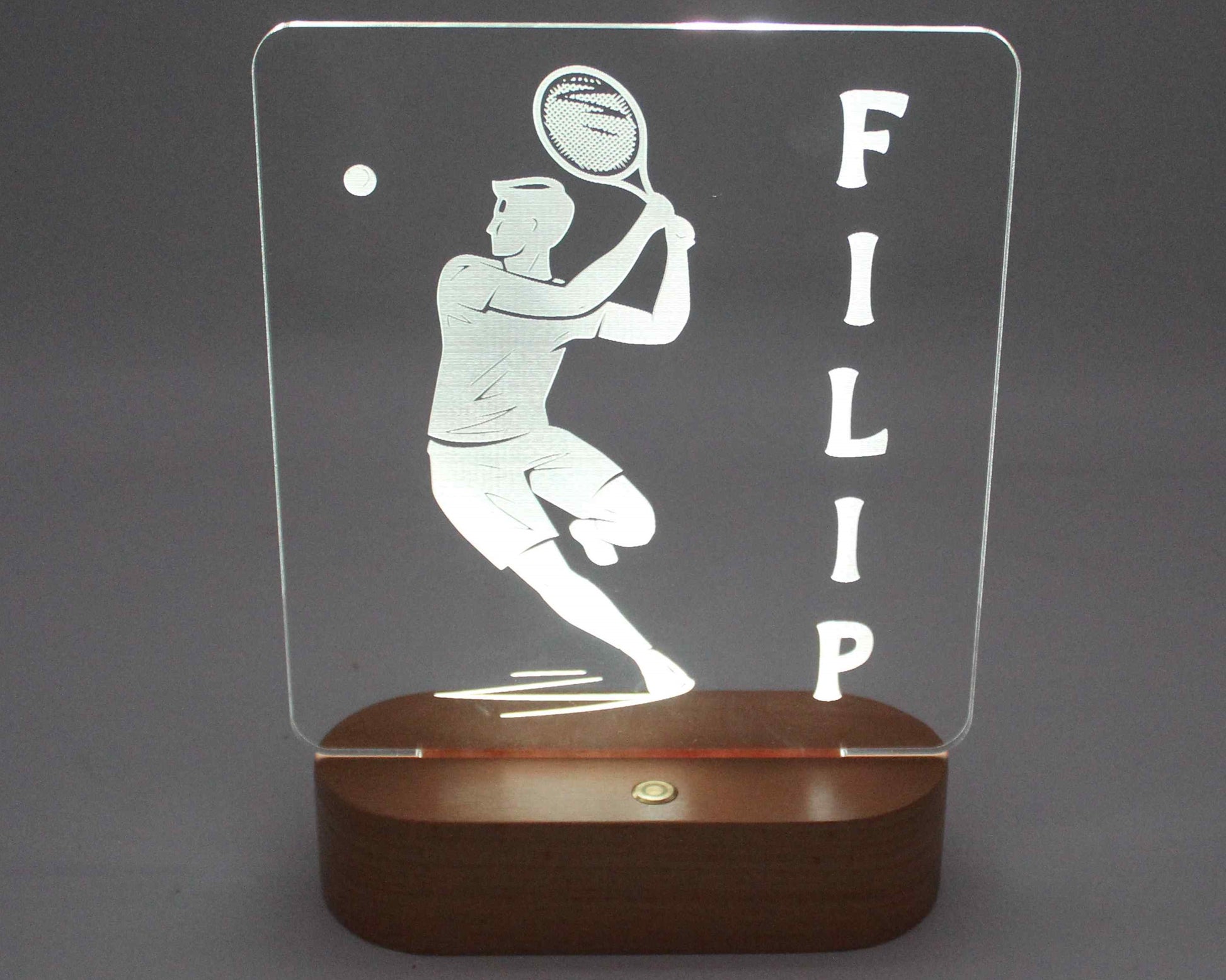 Tennis Player Night Light Personalised - Haisley Design