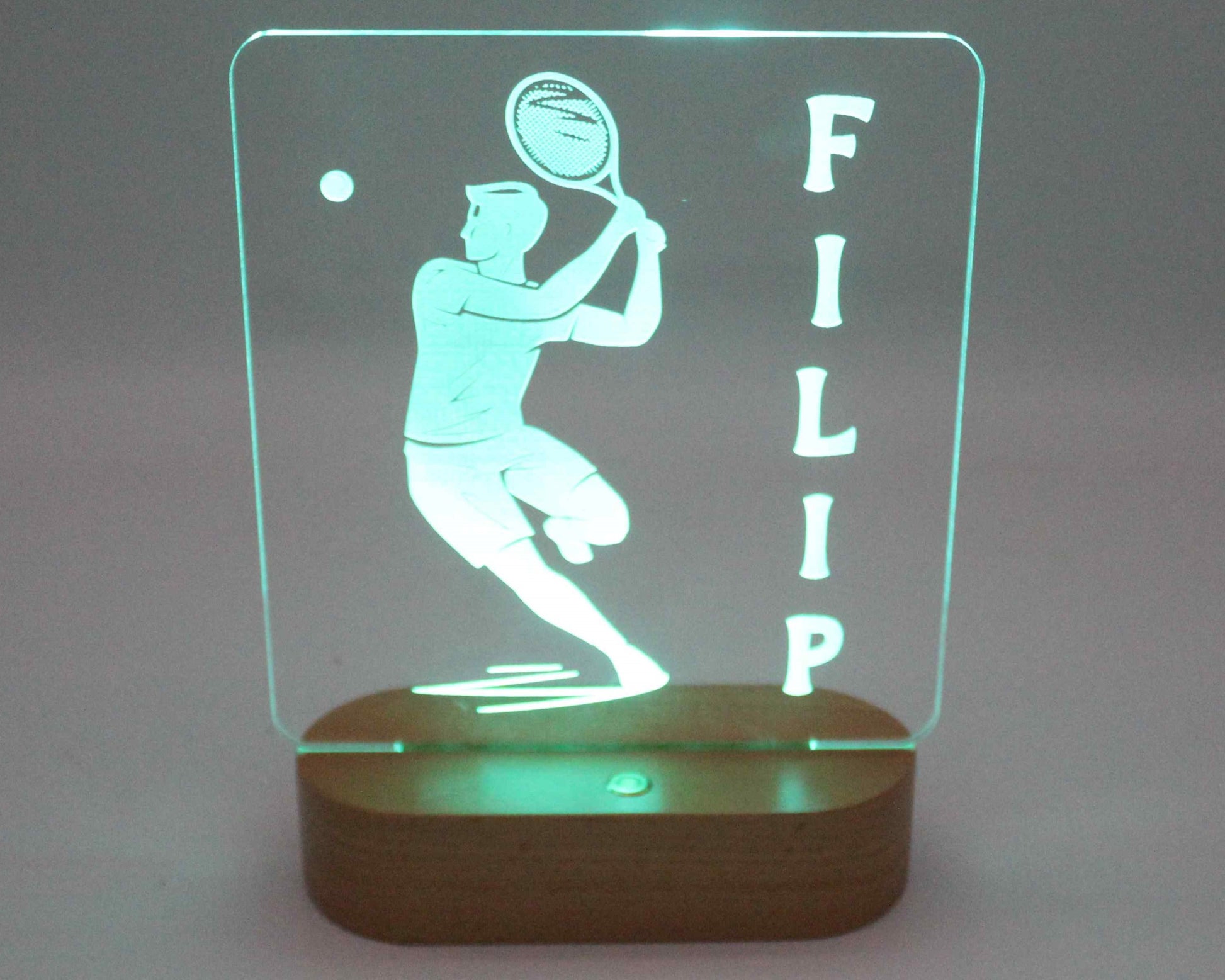 Tennis Player Night Light Personalised - Haisley Design