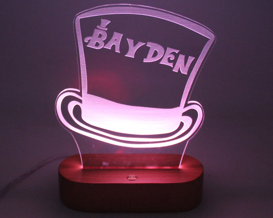 Wonka Hat Personalised Night Light