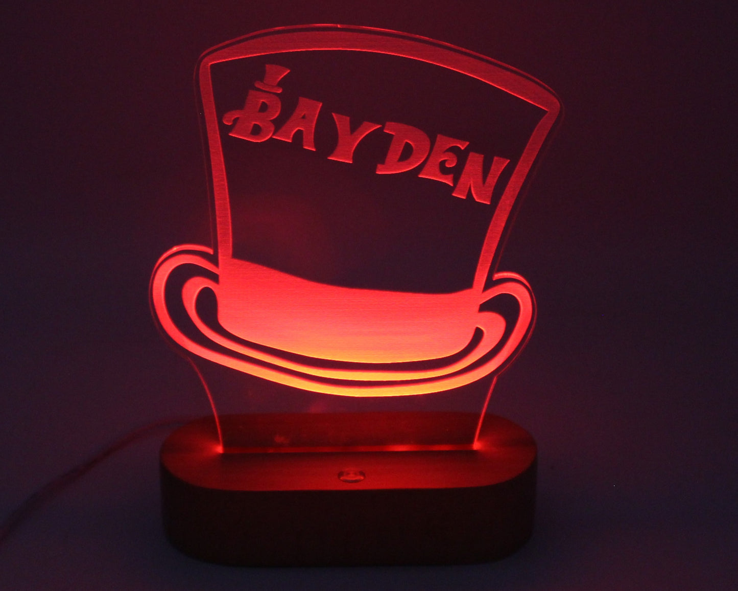 Hat Personalised Night Light