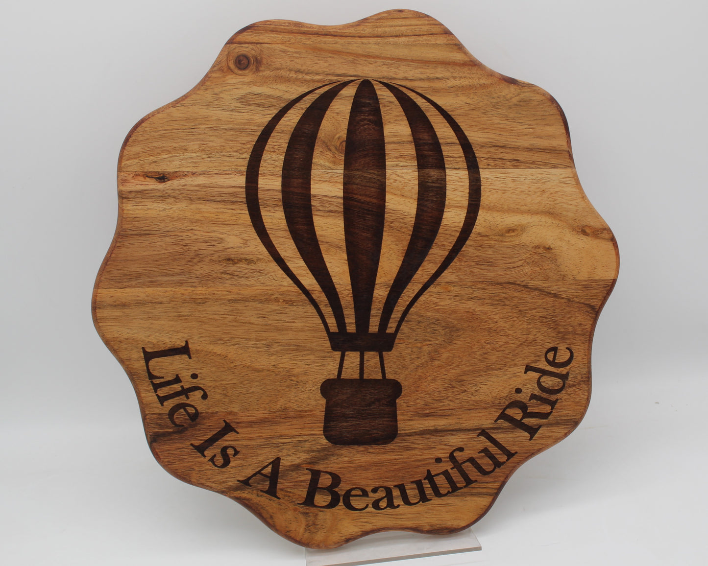 Wave Shaped Air Balloon - Life Is A Beautiful Ride Chopping Board Design