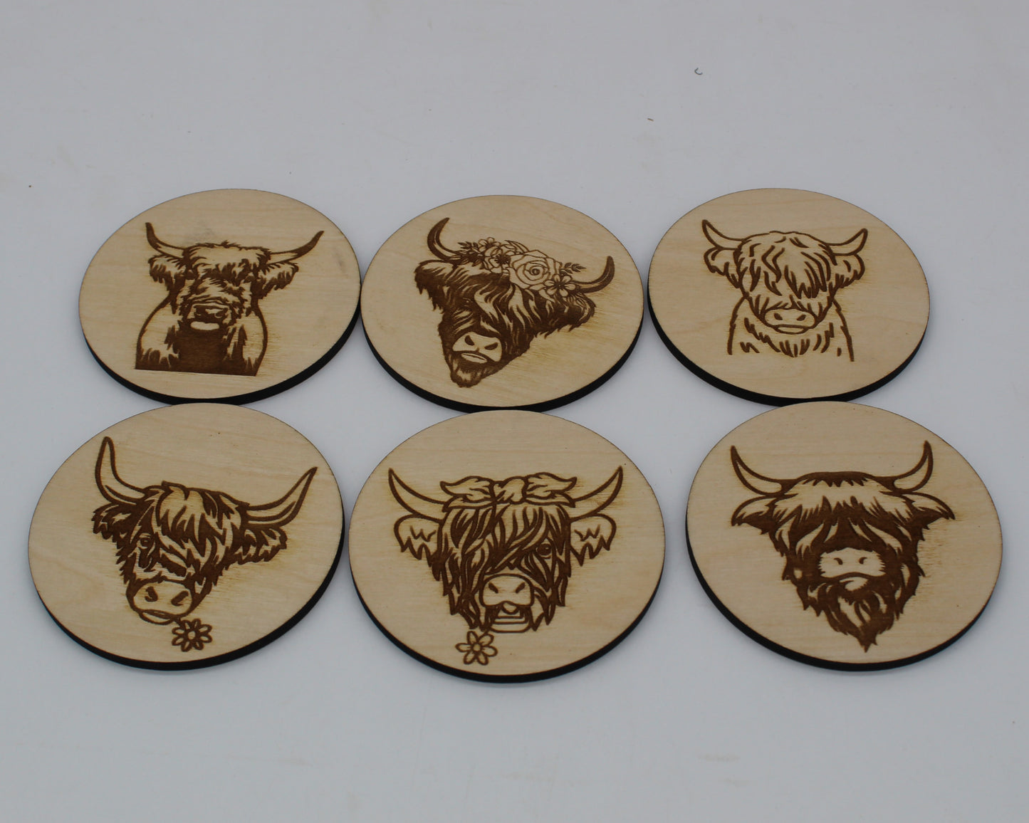 Highland Cow Drink Coasters