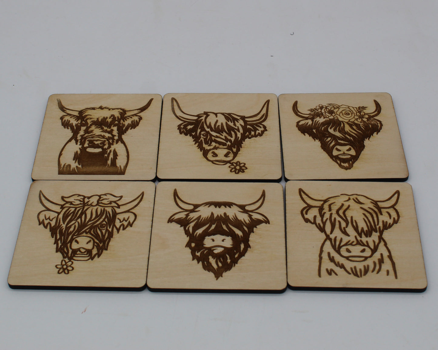 Highland Cow Drink Coasters