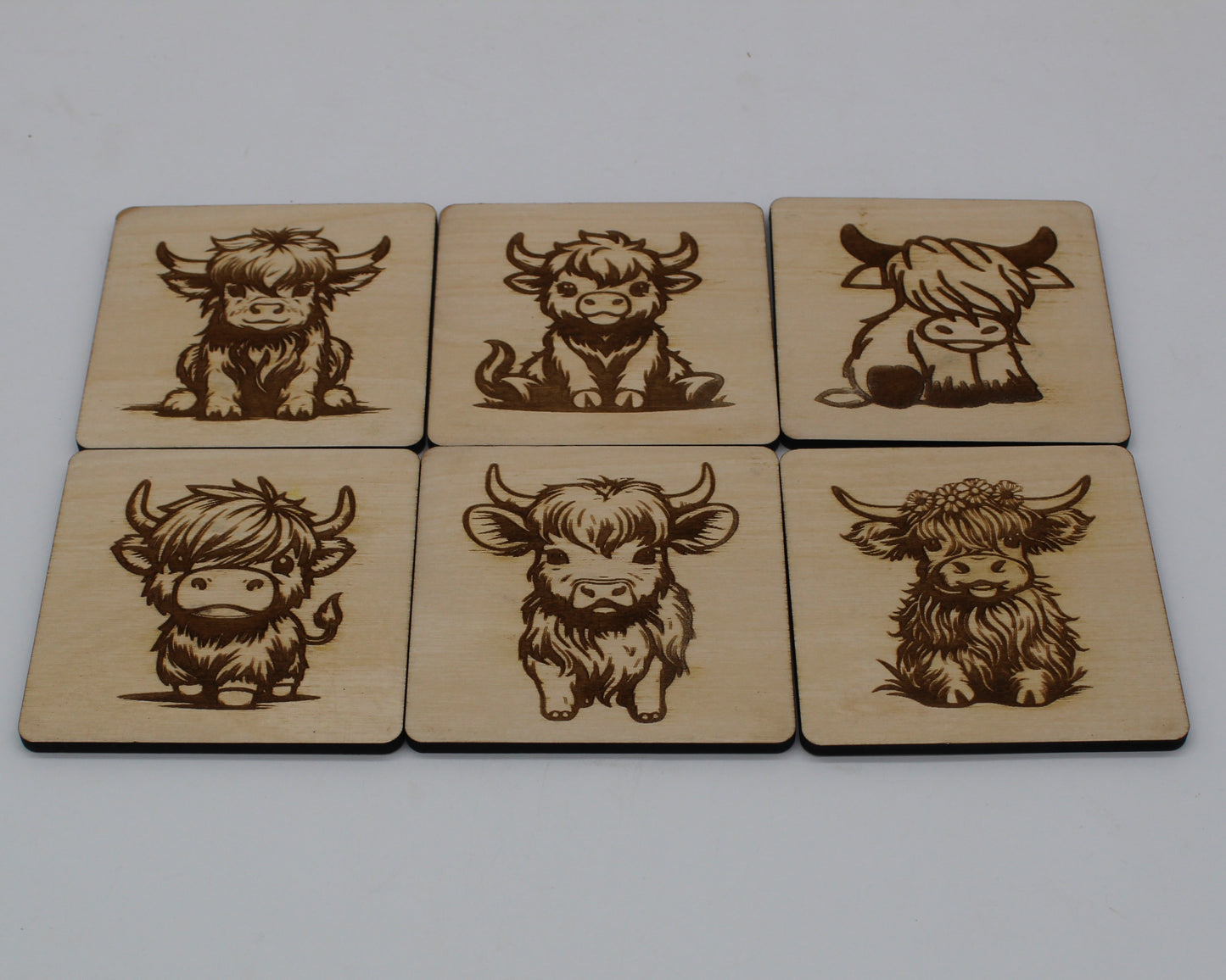 Highland Cows Drink Coasters