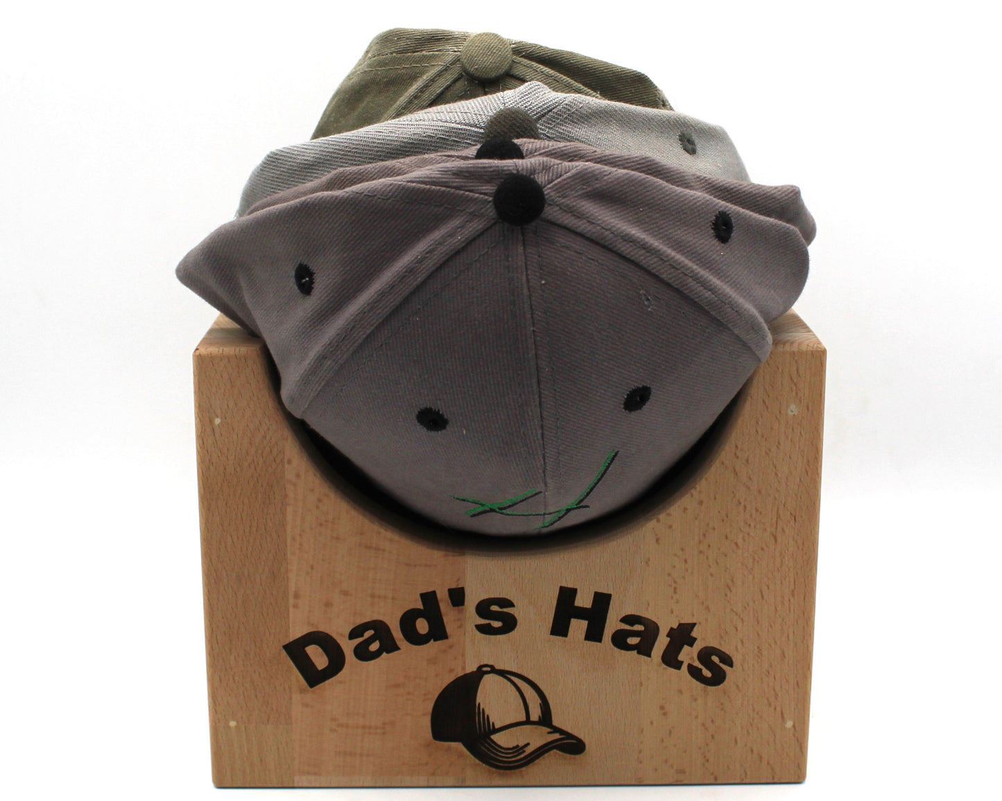 Wooden Hat Holder Dad's Hats Personalised