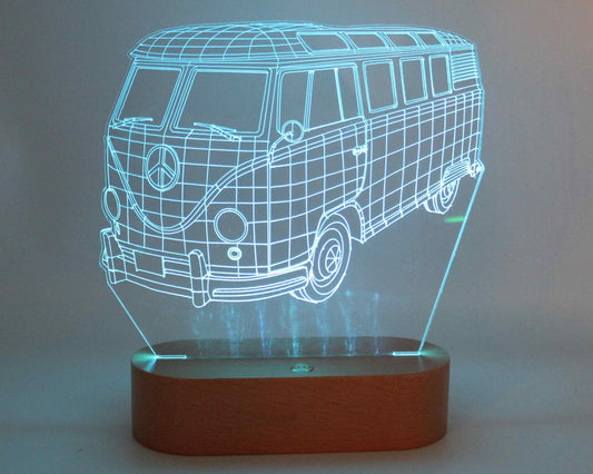 Car Kombi Van 3D Illusion Night Light - Haisley Design