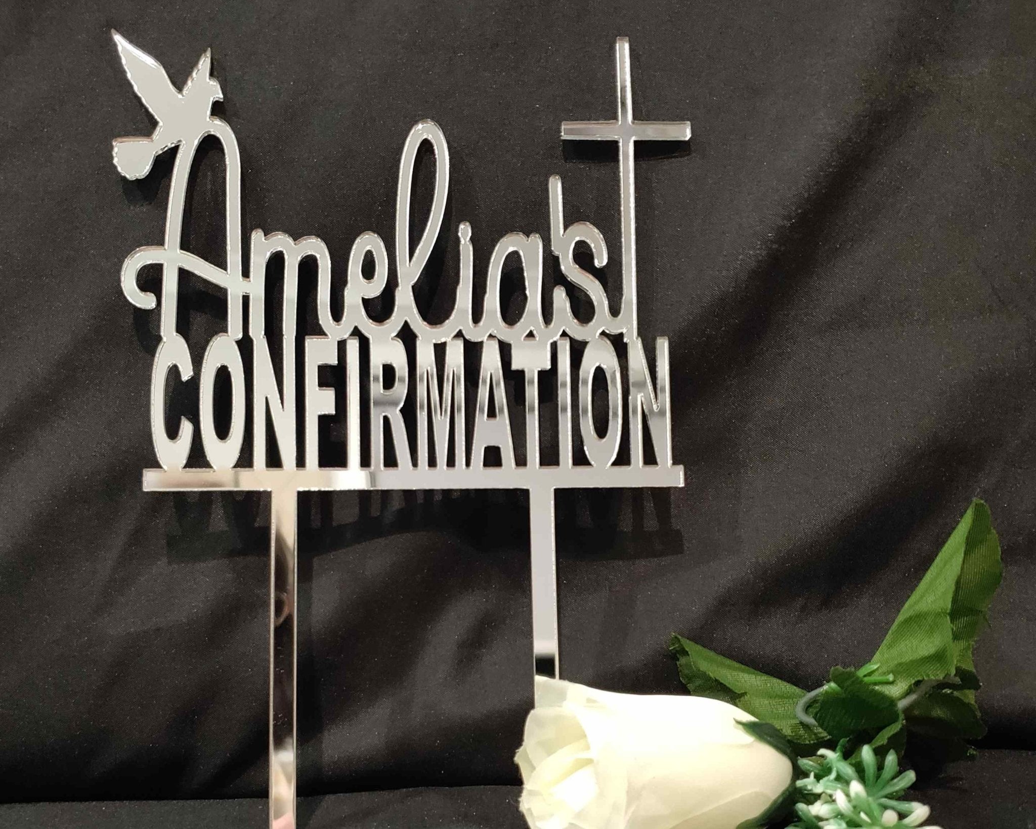 Confirmation Acrylic Cake Topper – Boundless Impressions