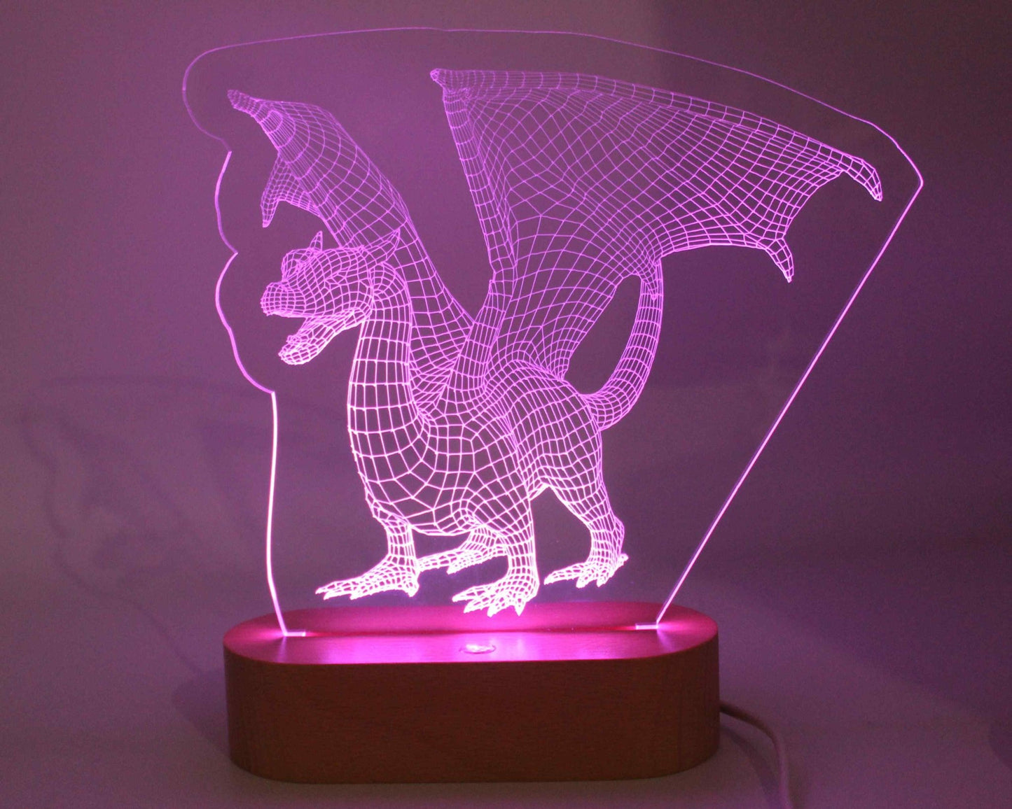 Dragon 3D Illusion Night Light - Haisley Design