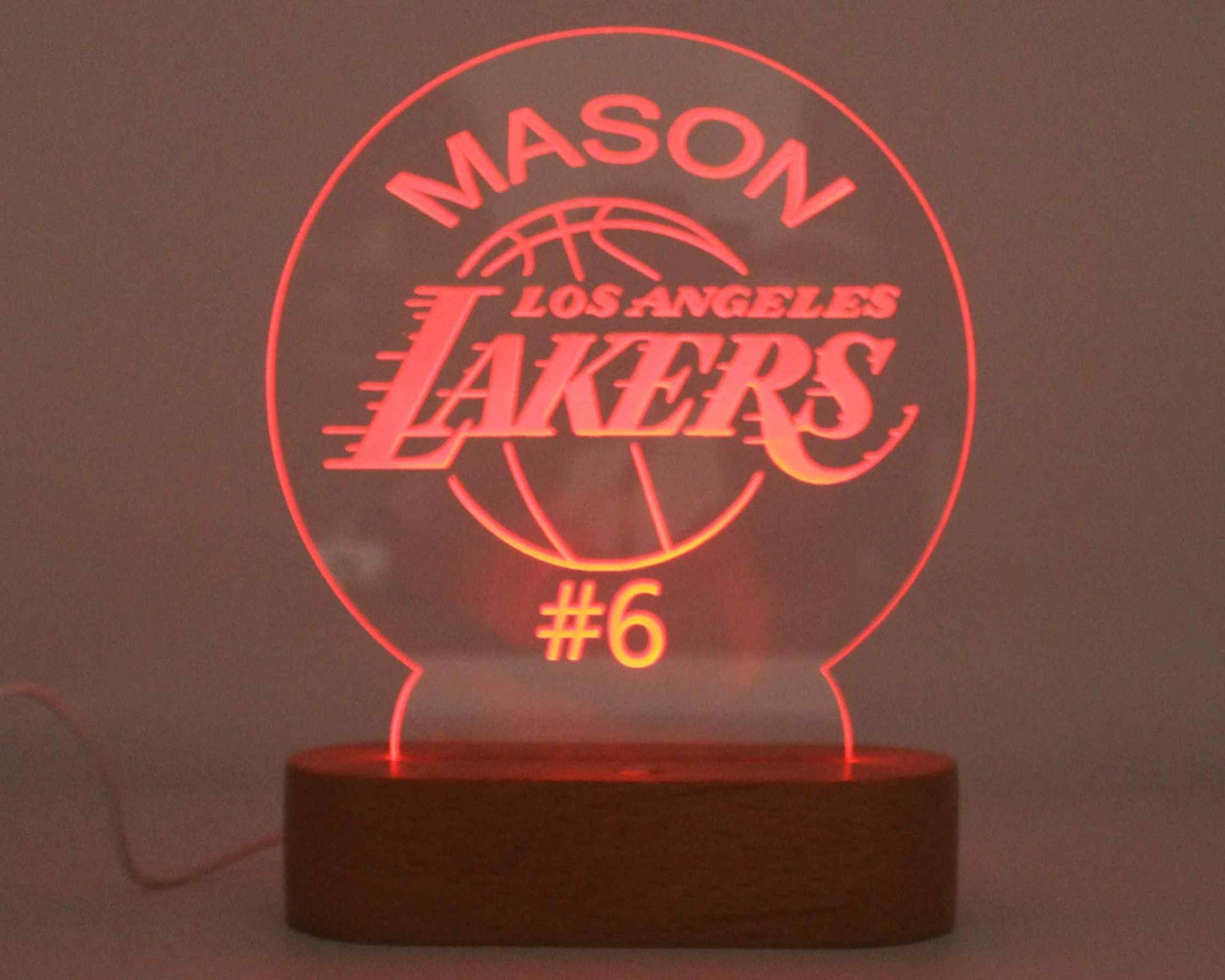 Lakers Night Light Personalised - Haisley Design