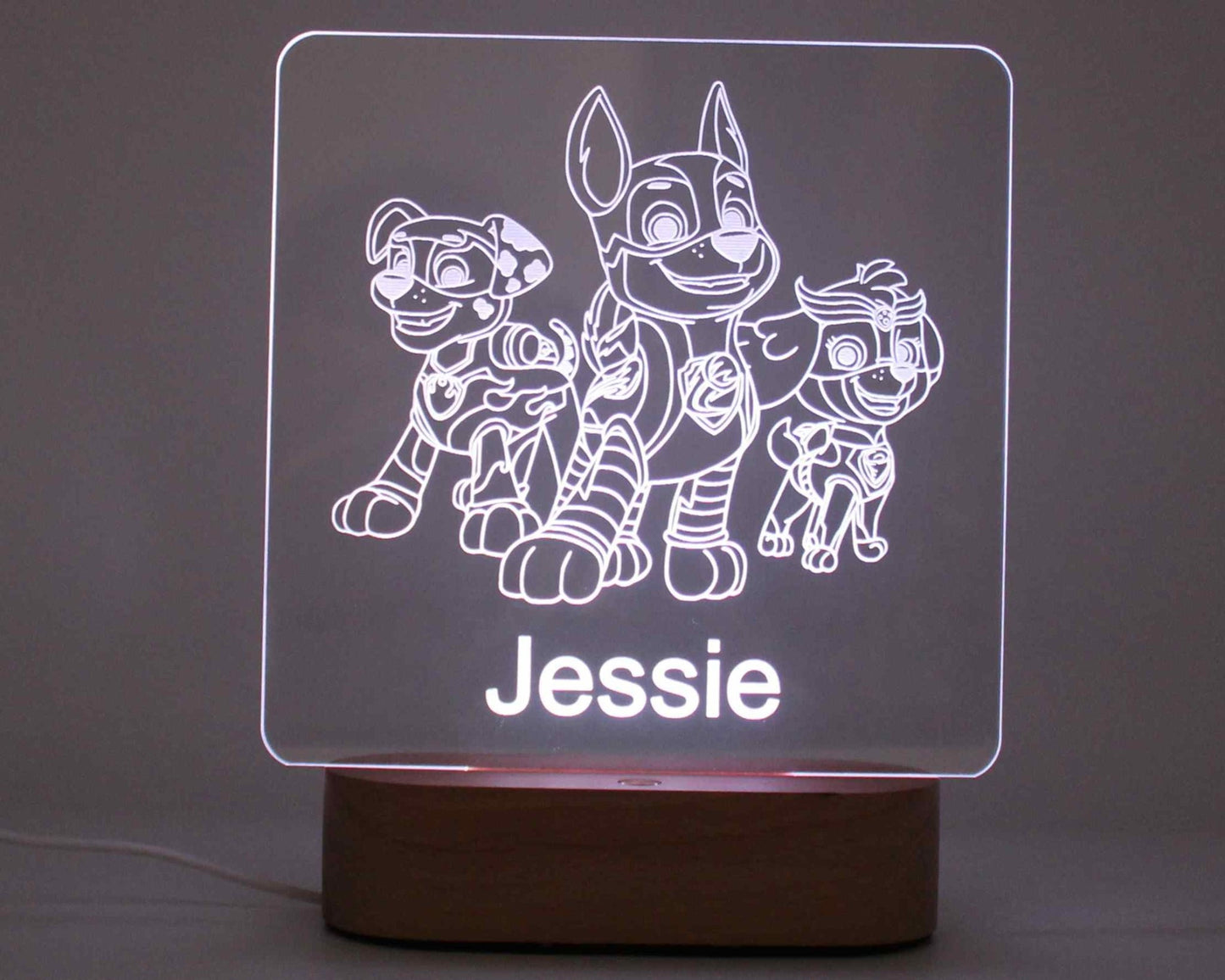 Paw Patrol 3 figure Night Light personalised - Haisley Design