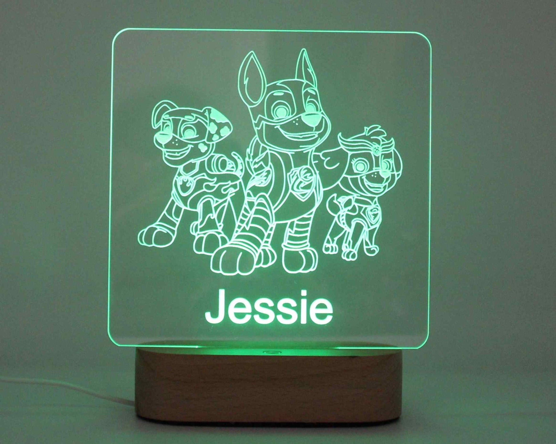 Paw Patrol 3 figure Night Light personalised - Haisley Design